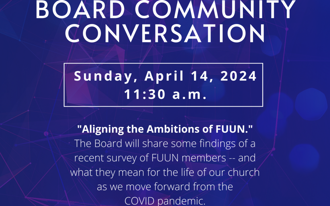 Board Community Conversation Set for April 14